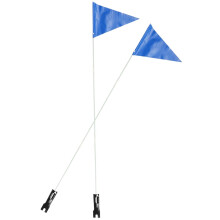 Tricycles 2 Sets Bike Safety Flag for Trailer Reflective Flagpole Bracket Decorate Banner Pp Child