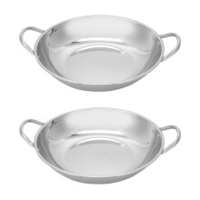 2 PCS Stainless Steel Pot Pans Ramen Cooker Cooking Pot Non Stick Pan Saute Pan Stainless Pot Cooking Tool