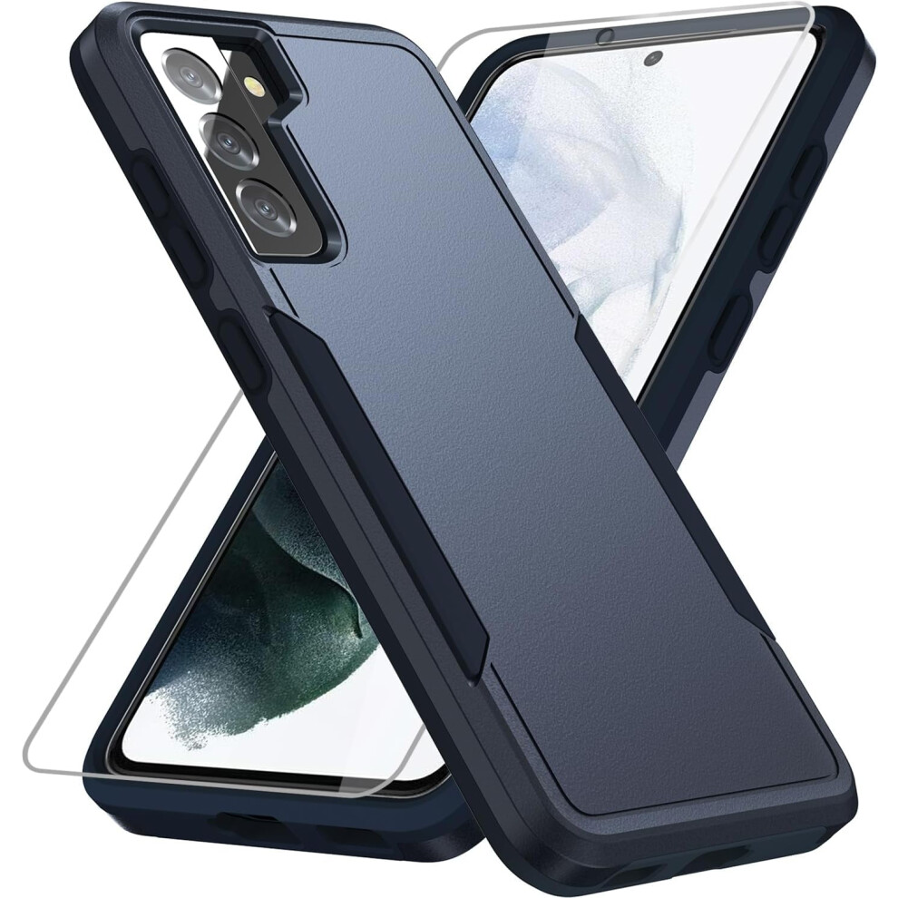 Galaxy S21 Fe 5G Case, Compatible With Samsung S21 Fe, Screen Protector, Military Grade Drop Tested, Heavy-Duty Shockproof Rugged Case, Blue 9450273688985
