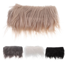 4pcs Faux Fur Ribbons Fabric Shaggy Fur Fabrics DIY Crafts Fluffy Strips