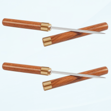 Ice Pick with Cover - 2 Pack Stainless Steel Ice Picks for Breaking Ice, Non-slip Wooden Handle Ice Pick Tool Easy to Grip, Ice Picks for Kitchen