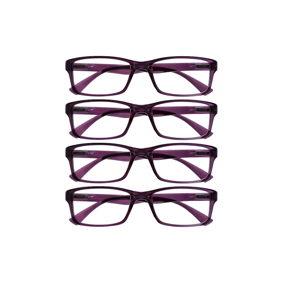 Company Purple Readers Value 4 Pack Designer Style Men Women RRRR92-5 +3.50 Purple Purple +3.50 Magnification