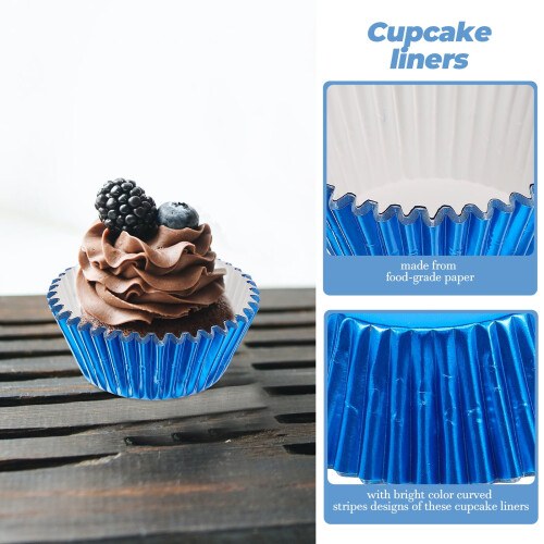 100 Pcs Cupcakes Cups Paper Cases Tray Gift Wedding 1