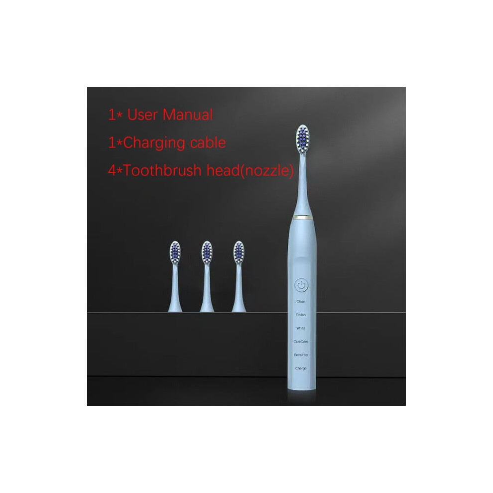 Sonic Electric Toothbrush for Adult Timer Brush USB Rechargeable IPX7 Waterproof Toothbrush 5 Mode Replaceable Tooth Brush Head