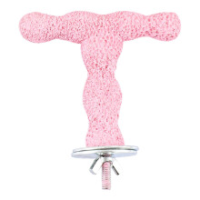 Bird Perch Stand with PawShaped Base, Parrot Play Gym for Small Birds Cockatiels Budgies Finches Pink