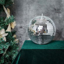 BalsaCircle 4 Silver Mirror 8" Disco Balls Hanging Glass Party Christmas Ornaments Wedding Decorations