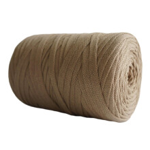 Knitting Yarn Spaghetti Yarn Blanket Cushion, Crocheting Chunky Yarn, Fabric Cloth Yarn for Rugs Bags, Cushion Throw Blanket Brown