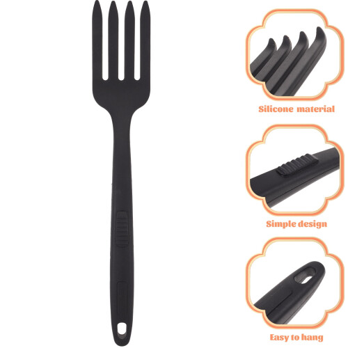 Eease Silicone Spaghetti Salad Pasta Server Mixing Fork - Nonstick Cooking Utensil 2