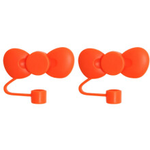 2 Pcs Cute Bow Silicone Lids Compatible with 40/30 Oz Tumbler Cups, Reusable Caps for 0.4 In/10mm Ley Cups (Mint Green)