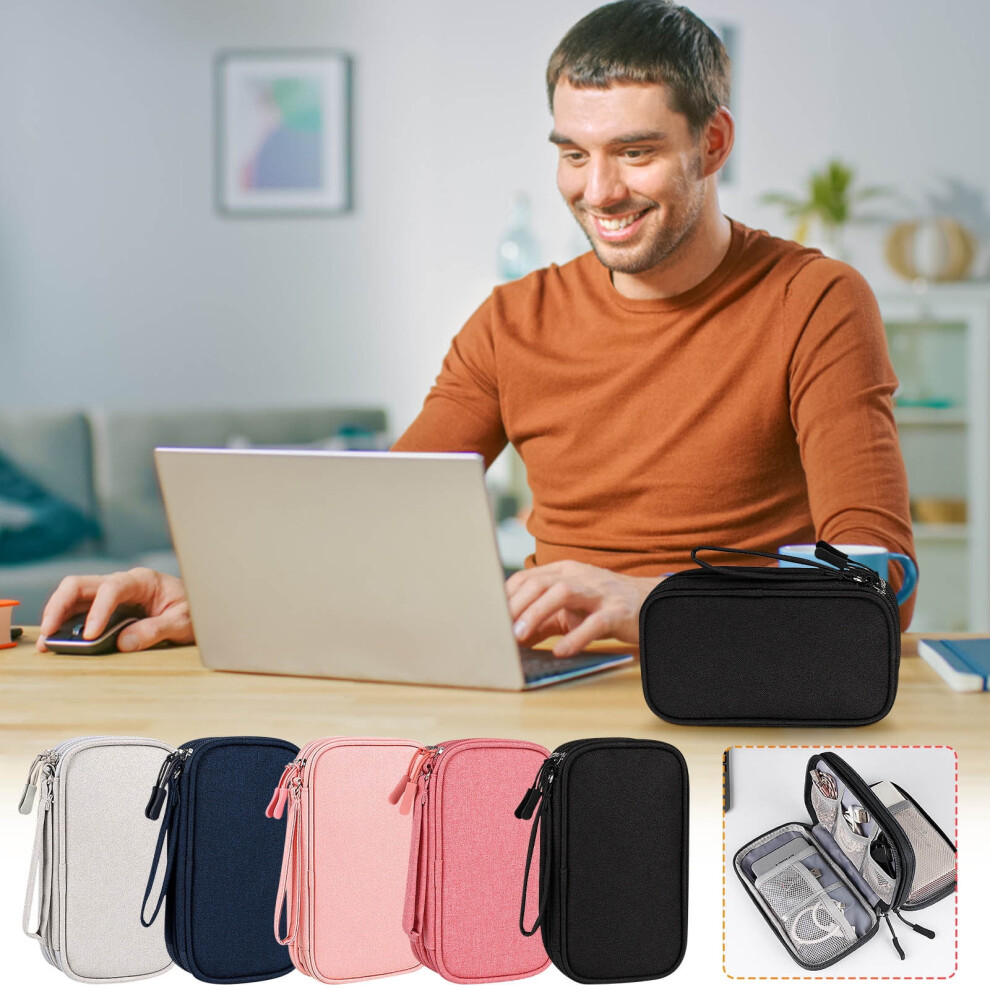 Cyber Monday Deals 2024: Viflosae Power Hard Disk Protective Sleeve, U Disk Shield, Headset & Data Cable Storage Bag, Multi-Layer Electronics 9558633681000