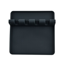 Spoon Rest with Drip Pad for Kitchen Counter - Compatible with Wmhsylg, Heat-Resistant Holder for Spoons & Utensils, Black