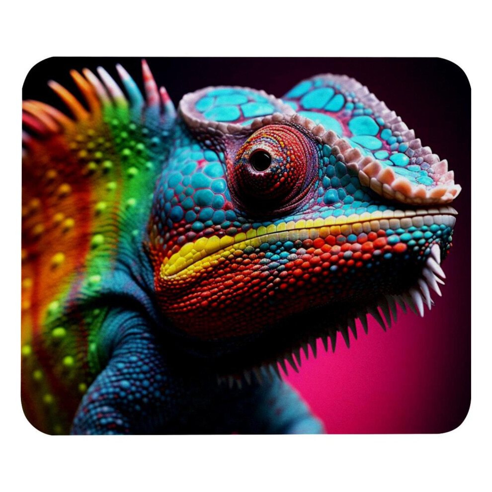 Chameleon Rainbow Color Mouse Pad, Customized Premium-Textured Mouse Mat,Non-Slip Rubber Base Small Mousepad, 8.3X9.8in 9193271529118