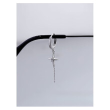 Exquisite Fashion Zircon Hypoallergenic Silver Needle Men's Eardrop Earring Tassel Style