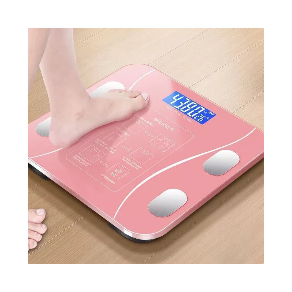 Digital Bathroom Scale, Bluetooth Smart Scale with BMI, Highly Accurate Body Weight Monitor (Batteries Not Included)