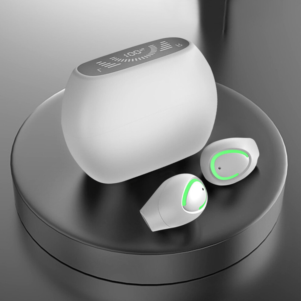 Avtoify Wireless Stereo Headset, Bluetooth 5.3, Low Latency, Deep Bass, Touch Control, Hd Noise Cancellation Earbuds, White 9193271530312