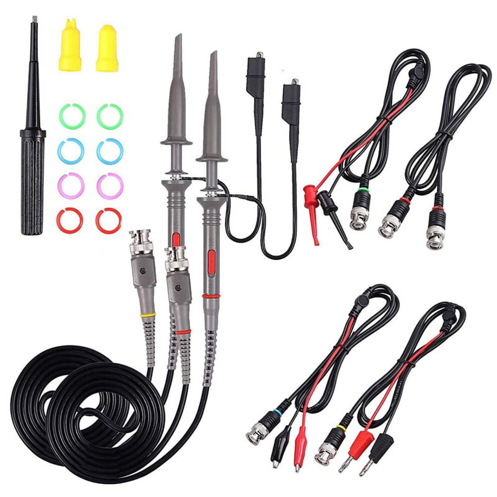 Universal Oscilloscope Probe With Accessories Kit 100Mhz Oscilloscope Clip Probes With Bnc To Test Lead Kit 9193271528197