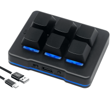 6 Key Mini Keypad Wireless USB Gaming Keyboard Macro Customized Programmable OSU Keyboard for Video Games Office Work