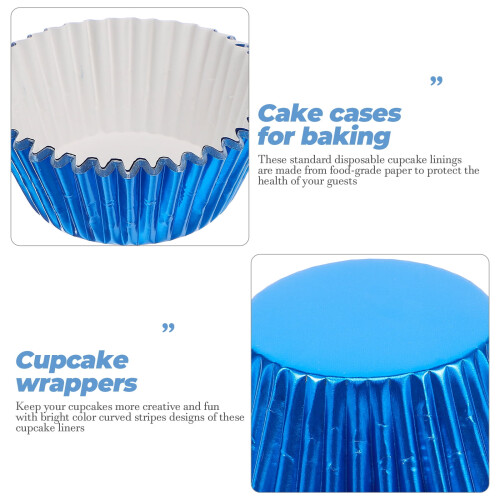 100 Pcs Cupcakes Cups Paper Cases Tray Gift Wedding 2