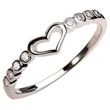 Women's 925 Sterling Silver Blue Sapphire Ring CZ Gemstone Heart Ring