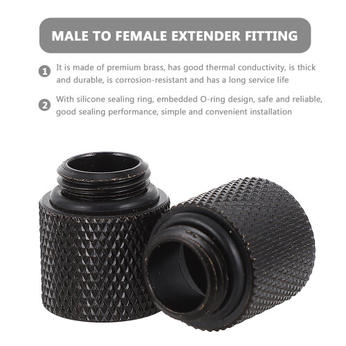 3 PCS Water-Cooled Extension Screw Seat Computer Accessory Fittings Coupler Pass-Through Extender 1