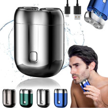 2024 New Upgrade Pocket Shaver USB Mini for Men, Rechargeable Waterproof Electric Razor for Home, Car, Travel (Silver)