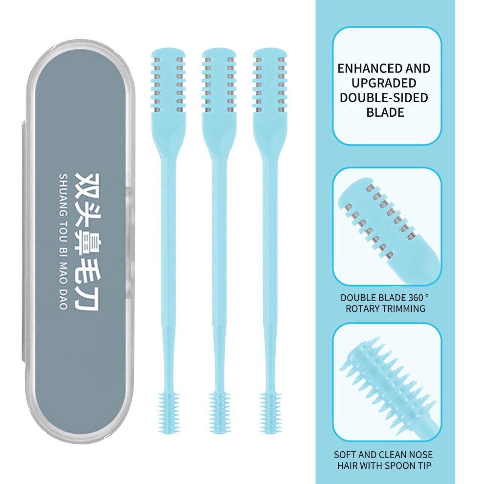 Banghong Nasal Hair Cutter, 360 Rotating Nose Hair Trimmer for Women and Men, Ear & Nose Hair Remover, Manual Trimmer