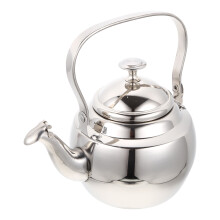 Stainless Steel Espresso Maker Coffee Kettle Whistling Water Metal Interior Tea Pot Silver Teapot Classic