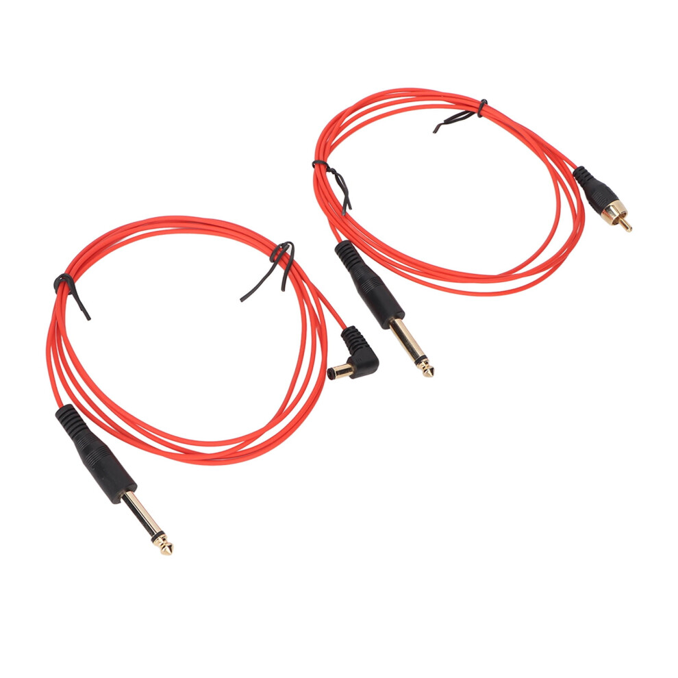2Pcs Rca Tattoo Clip Cord 5.9Ft Od2.2mm Stable Current Strong Conductivity Dc Tattoo Clip Cable Cord Chiyuantao Red 9193271529163