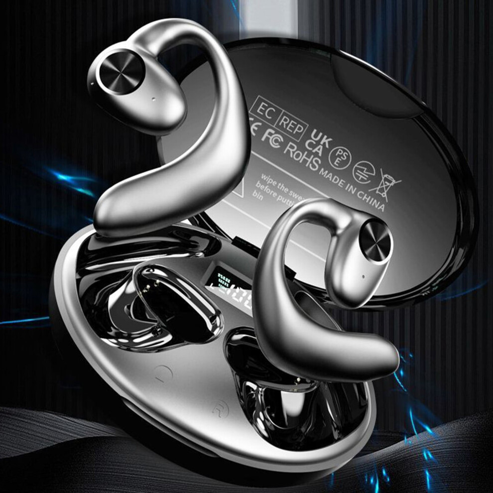 Avtoify Wireless Earbuds Bluetooth Headphones With Led Display Built In Mic Bluetooth Headset For Workout Gaming Running Black 9170372808717