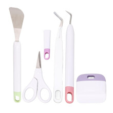 Weeding Tool Set 5pcs Craft Vinyl Tools Kit for Cricut Silhouette HTV with Spatula Scissors Tweezers Scraper