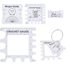 8Pcs PVC Sewing Rulers Measure Rulers with 1Pc Iron Loose Leaf Book Binder Hinged Rings White 25~107x50~101x1mm Hole: 5mm