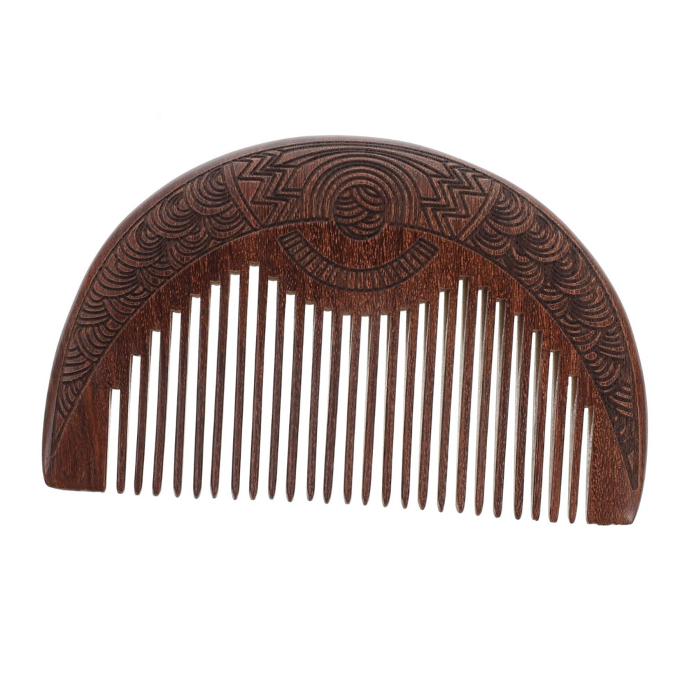Unisex Wooden Hair Comb With Gentle Scalp Massage, Compact Detangling Brush For Travel And Styling