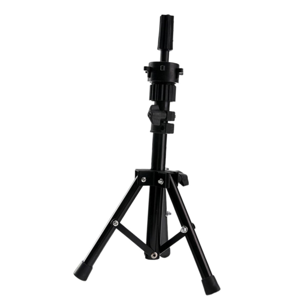 Unisex Adjustable Wig Stand Tripod For Mannequin Head Styling And Display Metal Foldable Design