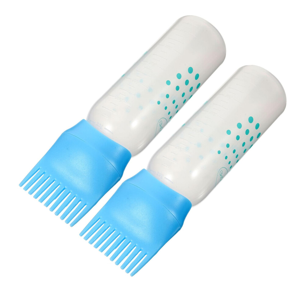 2pcs Hair Dye Applicator Bottle with Comb for Precise Root Coverage and Easy Scalp Application
