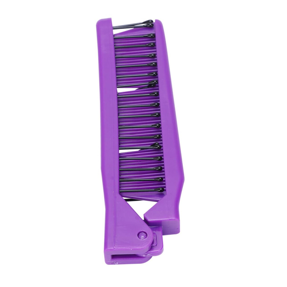 Folding Hair Comb with Dual Tooth Widths, Antistatic Foldable Design for Portable Travel Use