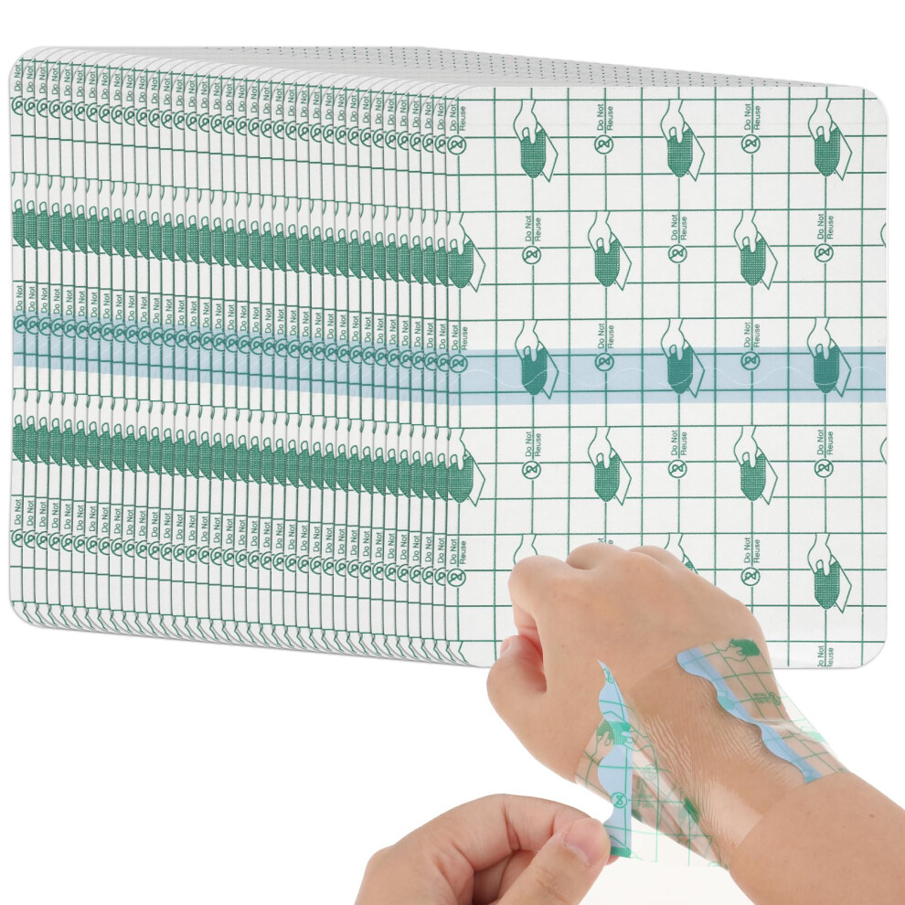 Waterproof Tattoo Bandage 50 Pcs Transparent Second Skin Aftercare Film for Wound Dressing