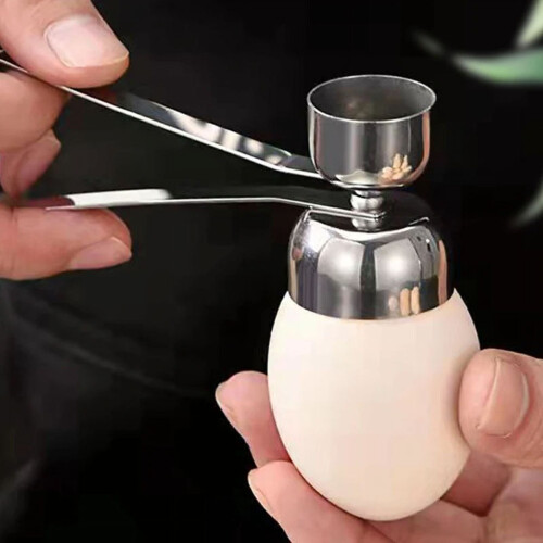 304 Metal Egg shell Opener Eggshell Cutter Double Head Egg Topper Shell Opener Boiled Raw Egg Creative Kitchen Tools Accessories 2
