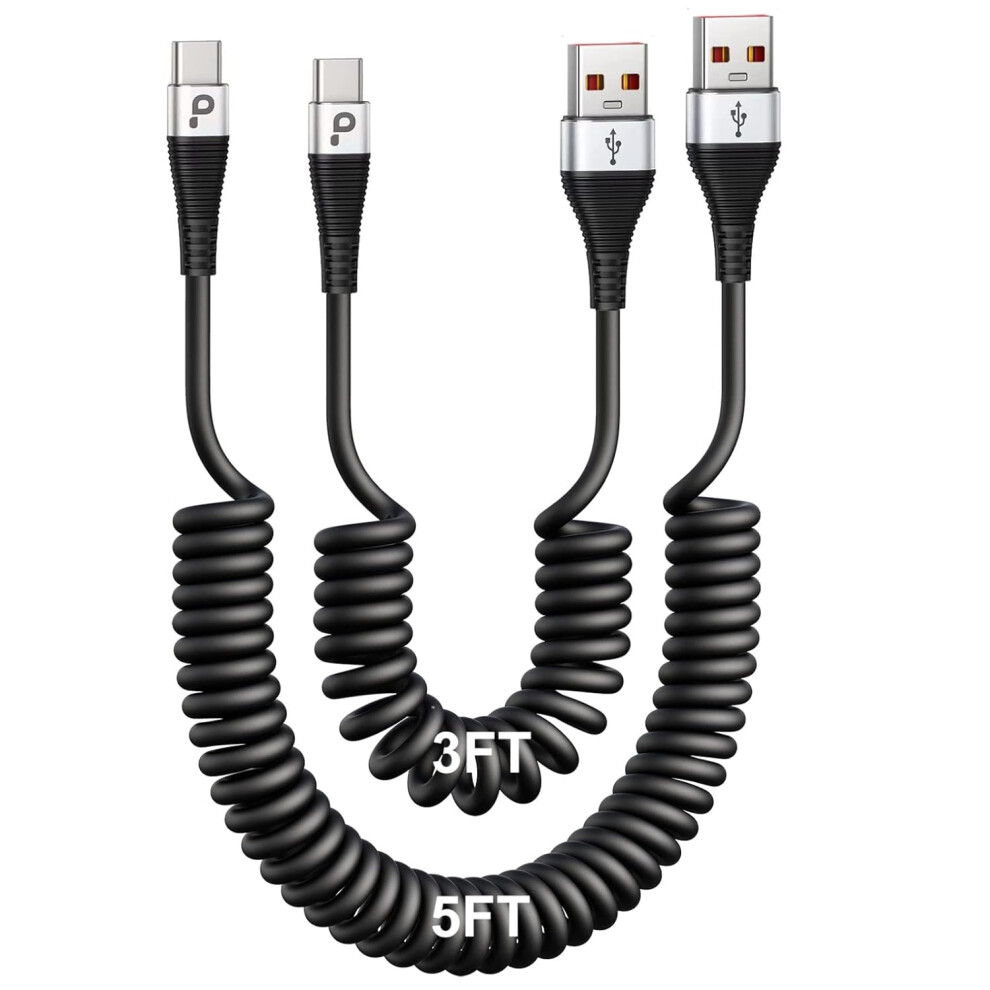 Usb Type C Coi Cable Fast Charging (3Ft/5Ft), 2Pack Android Auto Charging Cord For Car, Short Usb A To Usb C Charge 9499224105324