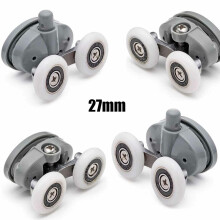 4 x Twin Butterfly Shower Door Top Bottom Rollers/Runner/Wheels 19/23/25/27mm