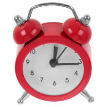 Retro Small Metal Alarm Clock with Reliable Alarm for Bedroom and Quiet Mini Desk Decor