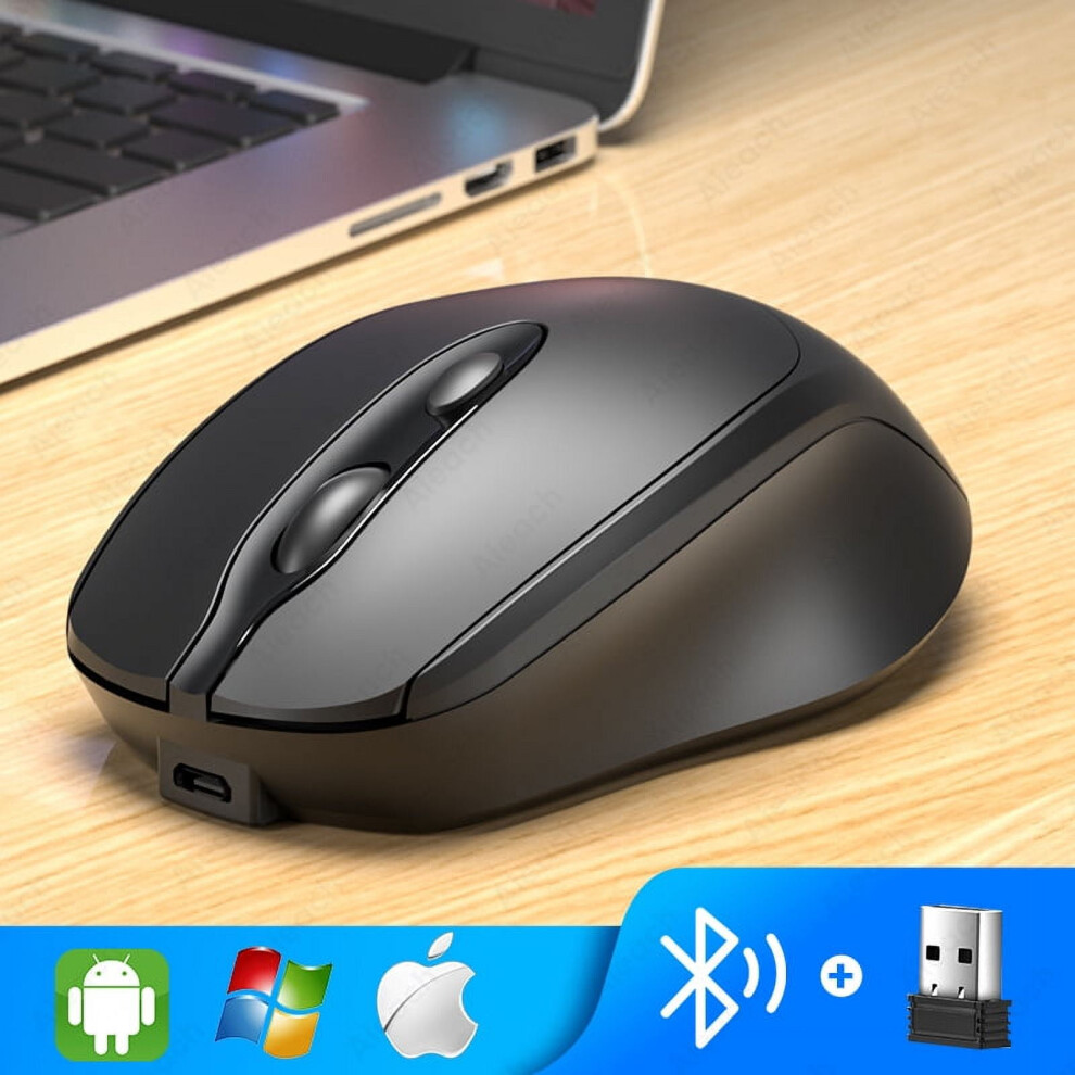 Aieach Rechargeable Wireless Bluetooth Mouse Silent Wireless Comput Mous Usb Ergonomic Gamer Mouse For Computer Laptop Macbook 9009879008026