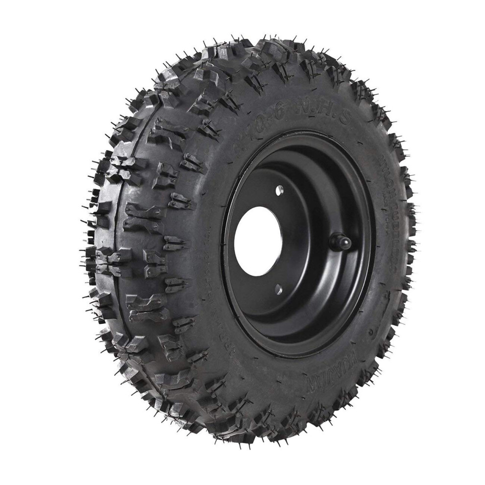 4.106 Atv Tubeless Tire With Rim, Rear Go Kart Quad Wheel, Durable 4Ply Offroad Tread 9053599943112