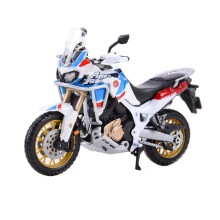 1/18 Scale Diecast Motorcycle Model with Steerable Wheels and Rubber Tires