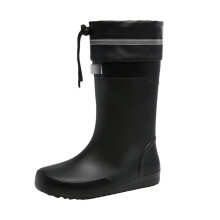 Men's Waterproof PU Leather Boots Lightweight NonSlip Round Toe Outdoor WearResistant Black 39