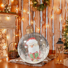 YiFudd 2024 Christmas Decoration Bell Ball 60cm Outdoor Christmas Inflatable Decorated Ball Pvc Inflatable Christmas Ball Christmas Tree Decorations