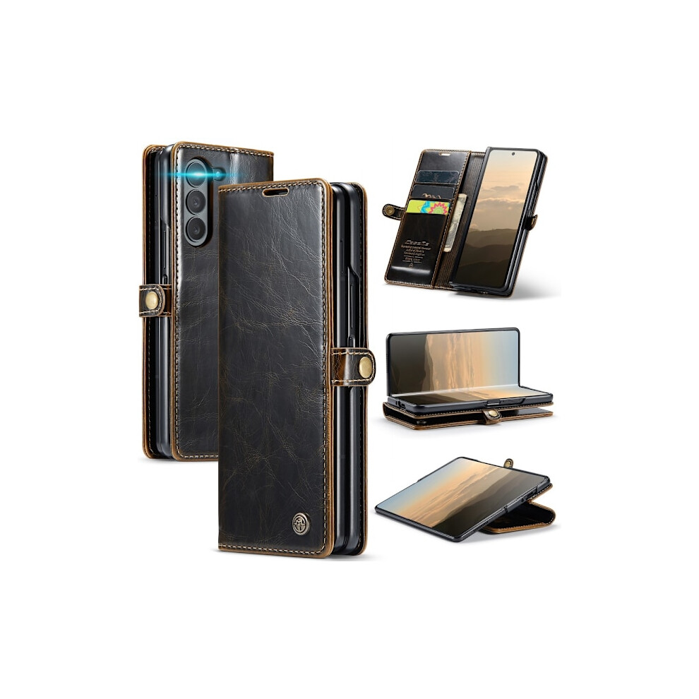 Caseme Compatible With Samsung Z Fold6 Wallet Case - Brown 9180479472087