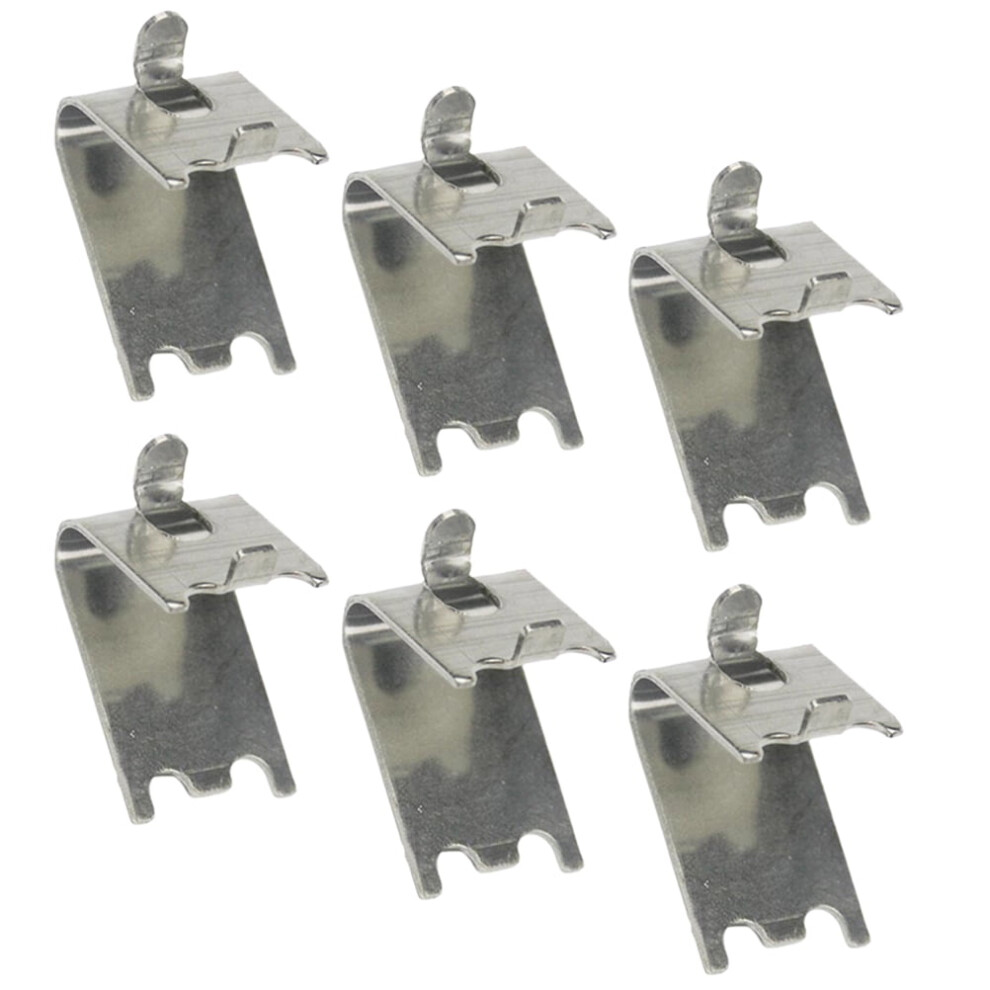 6Pcs Stainless Steel Refrigerator Shelf Clips Fridge Support Clamp Tool 9009879010838