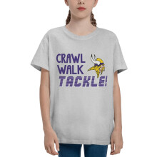 Vikings Kids Short Sleeve Shirt for Boys and Girls Sports Football Team Logo for Baseball Fans Gifts