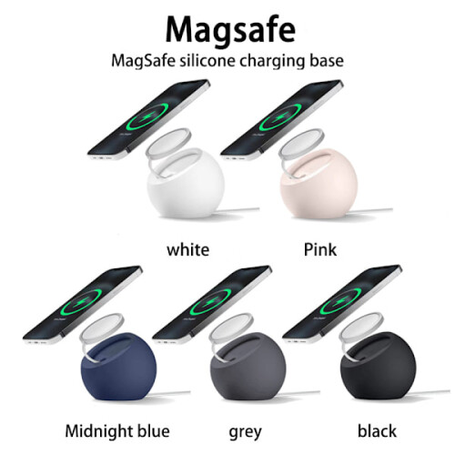 Silicone Charging Stand MagSafe Charger Pink 1