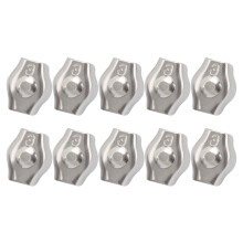 10 Pcs Wire Connectors 304 Stainless Steel Single Cable Clip Kits Rope Line Suite